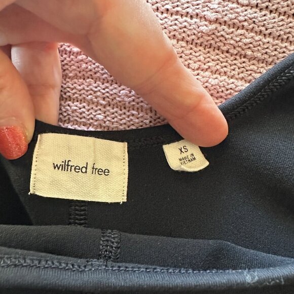 Artizia Wilfred Free Divinity Kick Flare Jumpsuit Womens Size XS Black Stretch - Picture 7 of 10